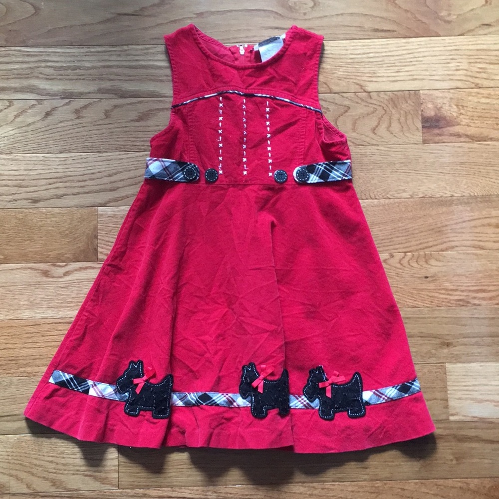 Red Corduroy Girls Jumper